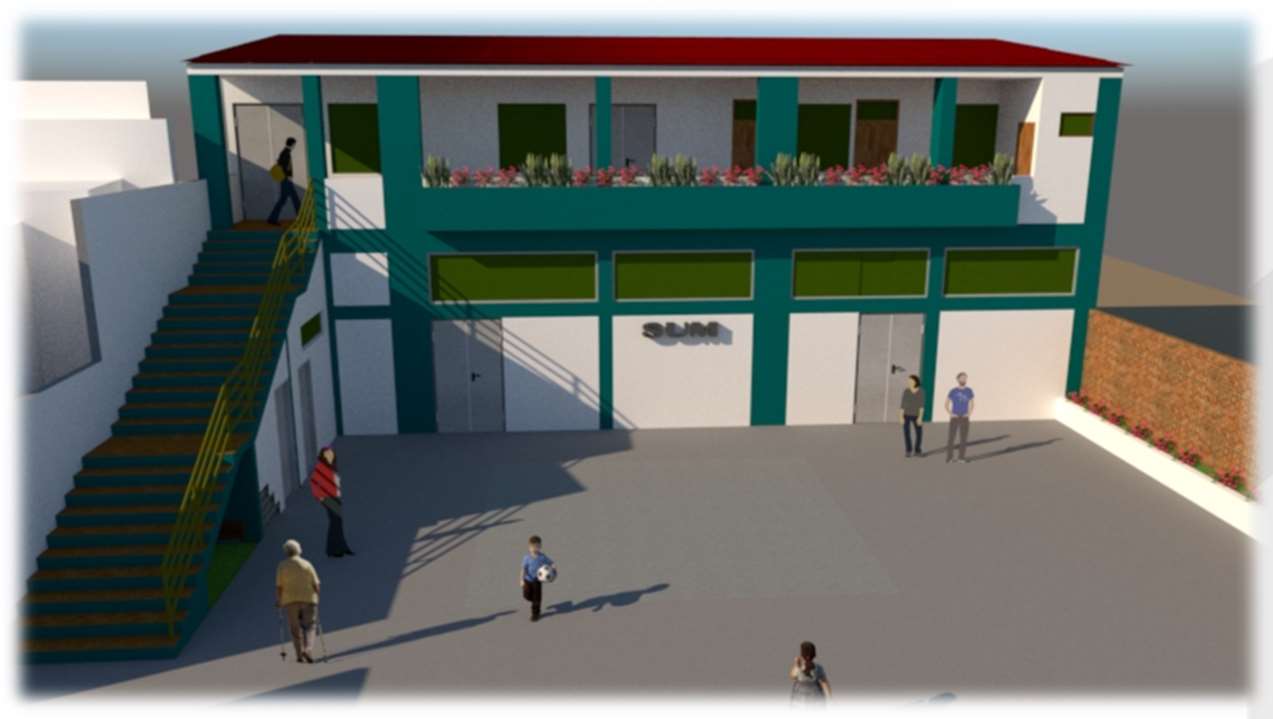 Building Expansion Rendering – Aerial View
